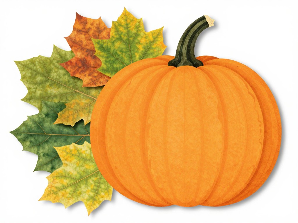 Easy Pumpkin Painting Ideas — Decor concept for Single-Side Leaf Drift