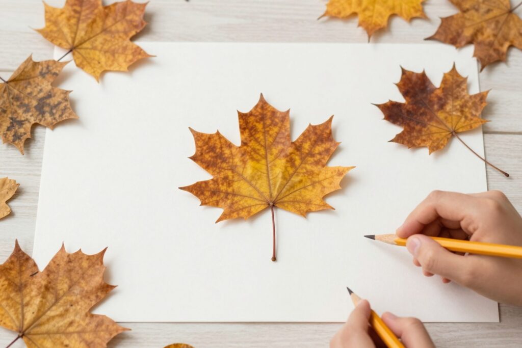 AI hero concept for First Day of Fall Crafts for Kids: Leaf & Nature Project Guide
